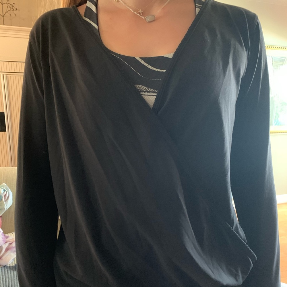 Lulu lemon black wrap long sleeve